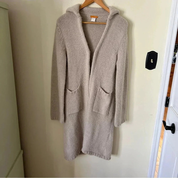 J.Crew Long Alpaca Wool Sweater Cardigan Coat with Pockets - Picture 10 of 10